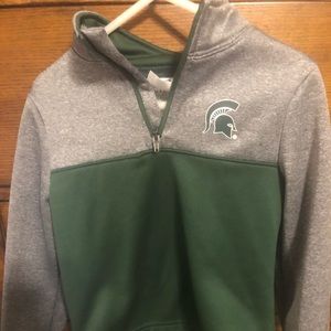 Michigan State Spartans 3/4 zip sweatshirt
